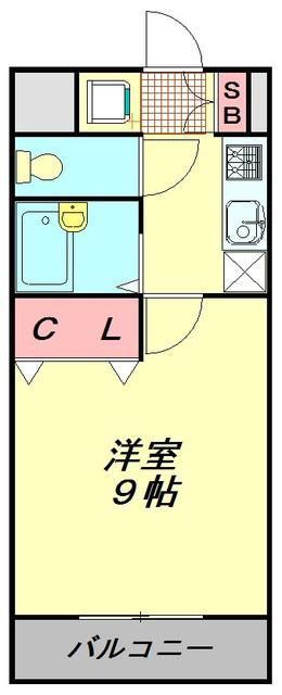 ソレアード(1K/3階)の間取り写真
