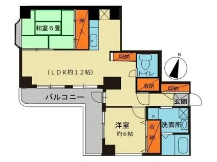 ヒルモント本郷(2LDK/3階)の間取り写真