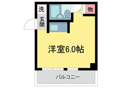 北本ビル(ワンルーム/3階)の間取り写真