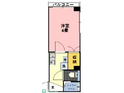 パステラル清瀬(1K/3階)の間取り写真