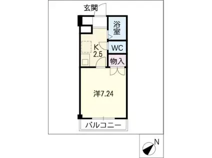 TKハイツI(1K/2階)の間取り写真