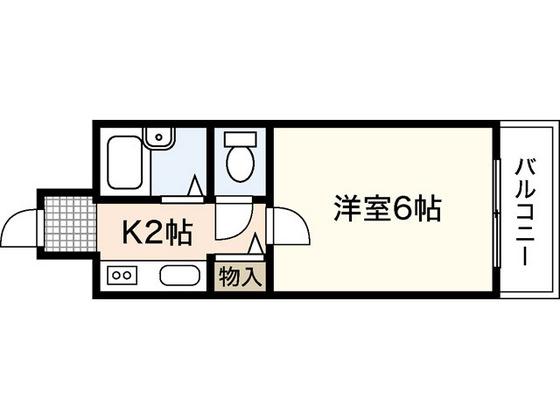 メルカード弐番館(1K/3階)の間取り写真
