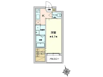 UN MATHIAS 雪ノ下(1K/1階)の間取り写真