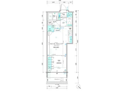 パークタワー勝どきミッド(1LDK/24階)の間取り写真