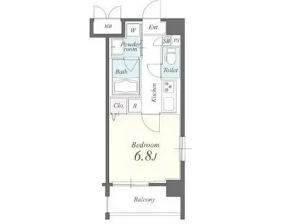 SUPURUSE板橋 弐番館(1K/5階)の間取り写真