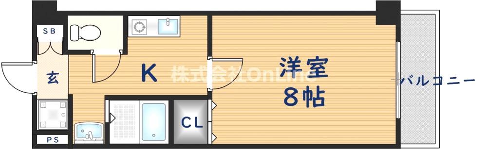 Mプラザ布施駅前(1K/4階)の間取り写真