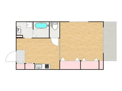 マハロリゾート(1LDK/6階)の間取り写真