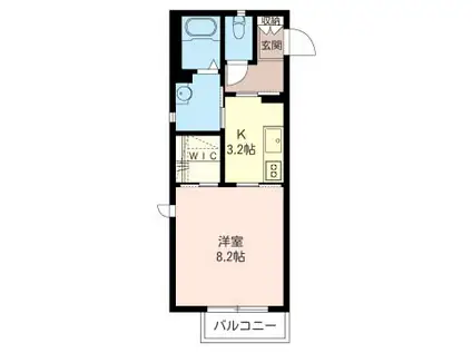 スターメゾン(1K/2階)の間取り写真