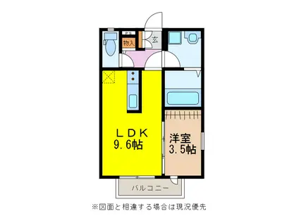 CLIVIA武部(1LDK/1階)の間取り写真