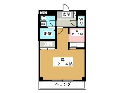 メゾン・ド・万葉(1K/5階)の間取り写真