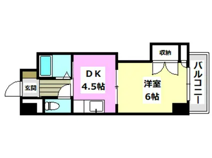 正雀グランドハイツ北(1DK/7階)の間取り写真