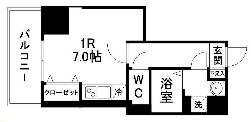 グラン・ドミール小田原弓ノ町(ワンルーム/10階)の間取り写真