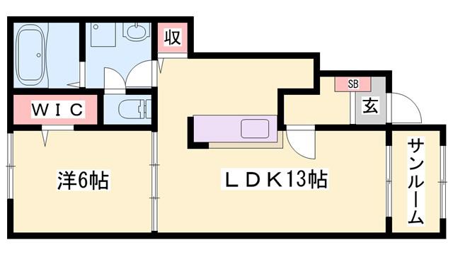 STILL II(1LDK/1階)の間取り写真