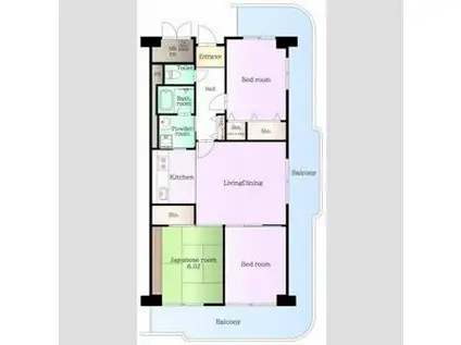 サンマンション千種公園(3LDK/5階)の間取り写真