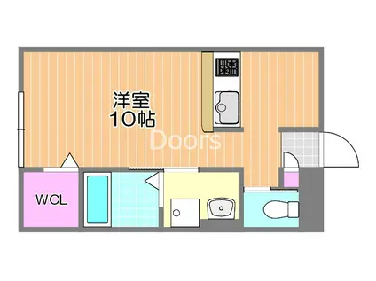 MINETTE(1K/1階)の間取り写真