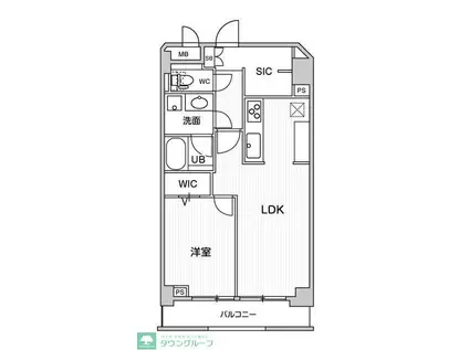 ミリアレジデンス上池袋II(1LDK/11階)の間取り写真