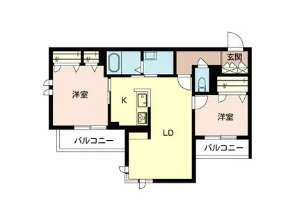 SHAMAISON瑞光(2LDK/3階)の間取り写真