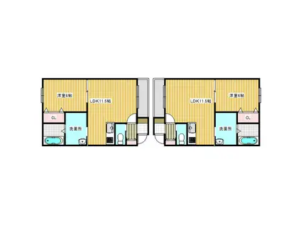 ドルチェI(1LDK/1階)の間取り写真