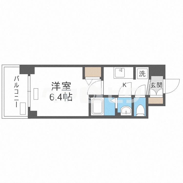 プレサンス新大阪イオリア(1K/9階)の間取り写真