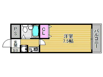 ステーションプラザ神戸西(1K/10階)の間取り写真