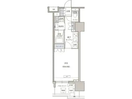 グラン・アベニュー鶴舞公園(1K/10階)の間取り写真