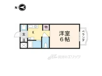 鞍馬口アイビーハウス(1K/1階)の間取り写真