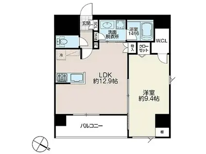 イゾラセレーナ目黒(1LDK/5階)の間取り写真
