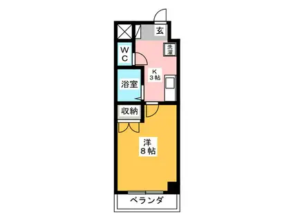 ACTRIUM・K(1K/3階)の間取り写真