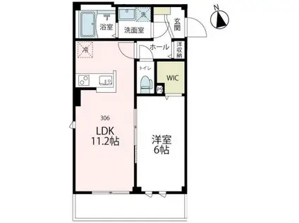 メゾンブランシュオダワラ(1LDK/3階)の間取り写真