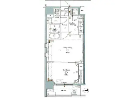 AXASFORT両国立川(1LDK/5階)の間取り写真
