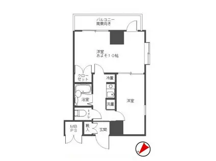 ガラ・シティ笹塚(2K/12階)の間取り写真