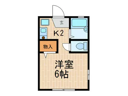 ステラ篠原(1K/2階)の間取り写真