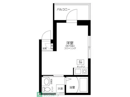 ニュー・フォンテ北千住(ワンルーム/1階)の間取り写真