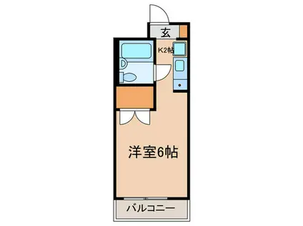 サンクレスト(1K/1階)の間取り写真