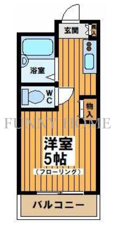 コート山谷(ワンルーム/4階)の間取り写真