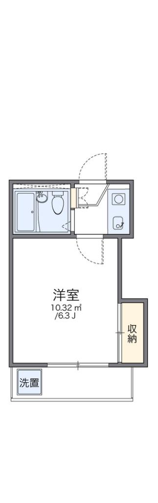 レオパレス新伊丹第2(1K/2階)の間取り写真