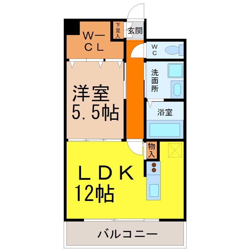 FLORIDO栄(1LDK/2階)の間取り写真