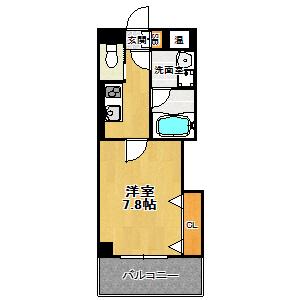 KSプレイス(1K/3階)の間取り写真
