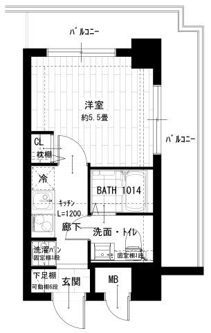 ライオンズプラザ井土ヶ谷壱番館(1K/3階)の間取り写真