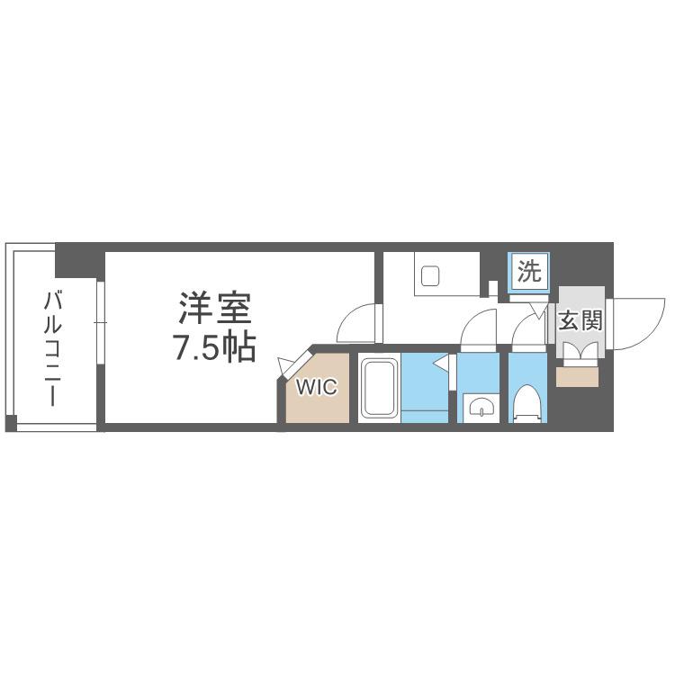 ミラージュパレスLOTUS LIFE(1K/5階)の間取り写真