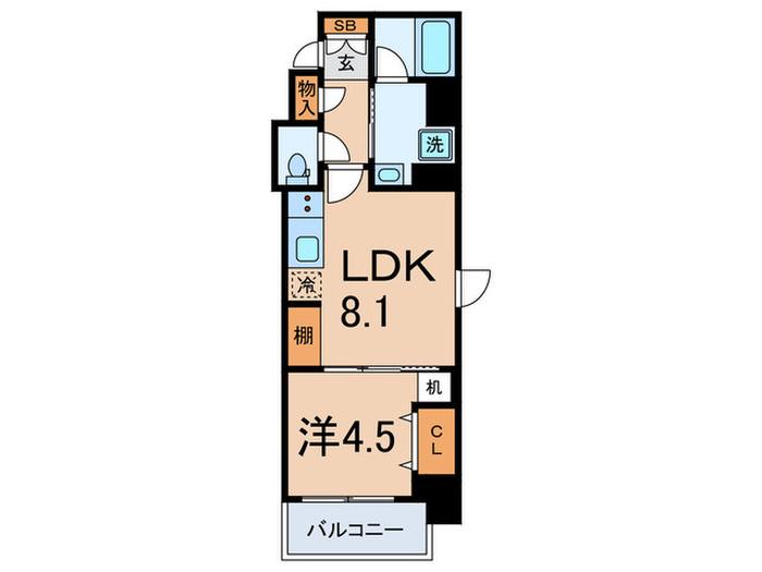 ウエリスアーバン大塚(1LDK/7階)の間取り写真
