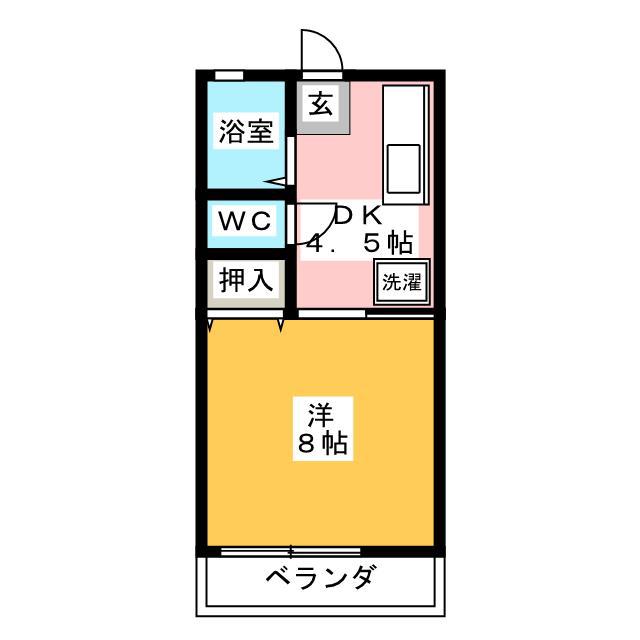 YYシーサイドパレス弐号館(1K/2階)の間取り写真