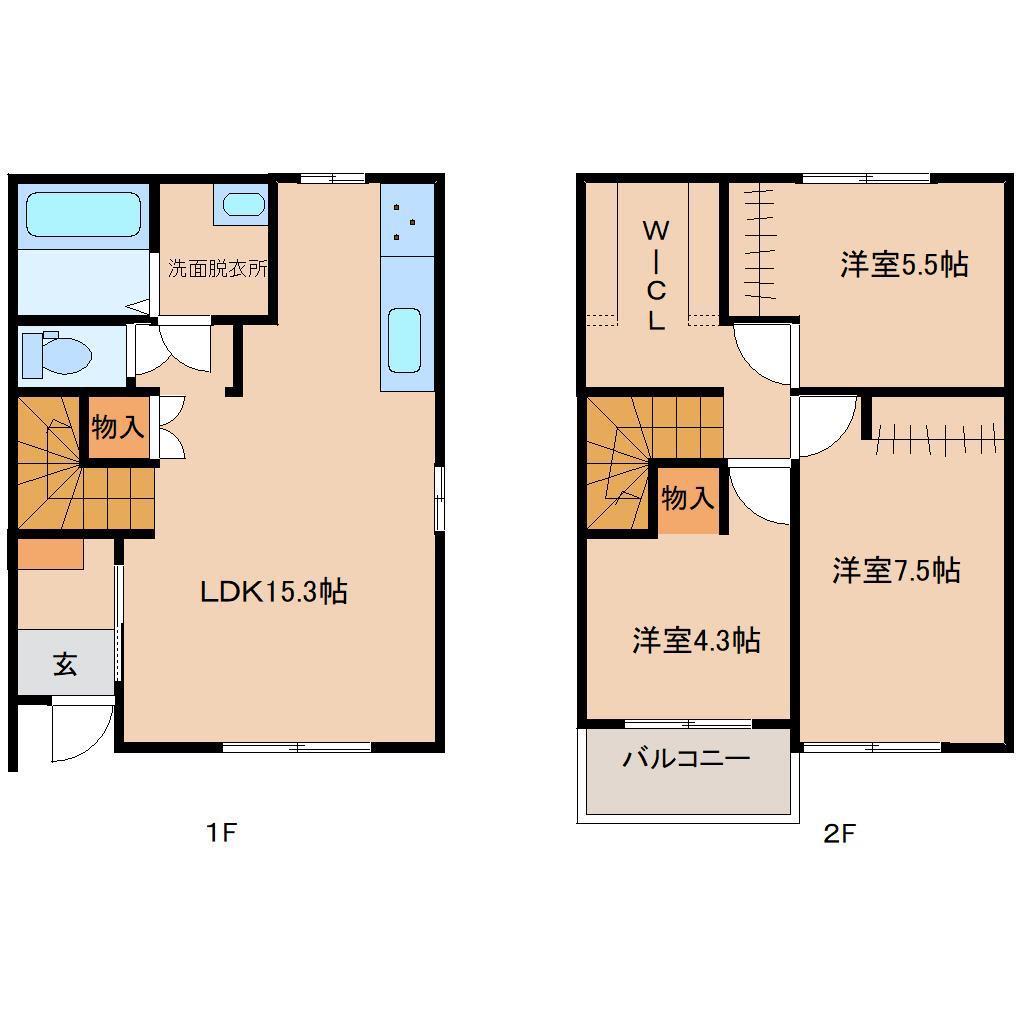 LE CIEL(3LDK/1階)の間取り写真
