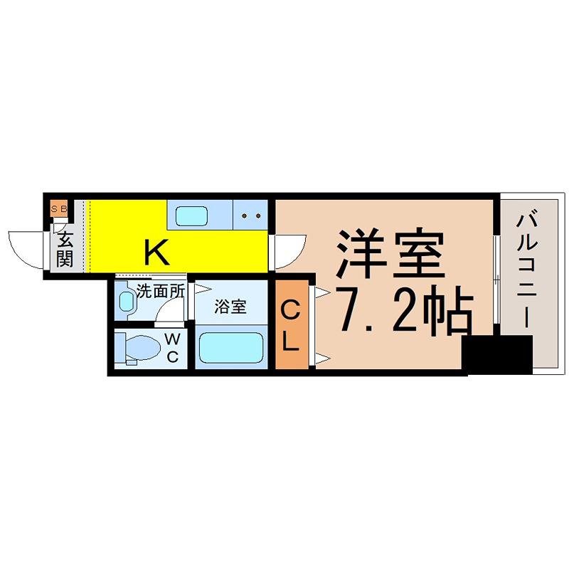 CERTOVITA(1K/5階)の間取り写真
