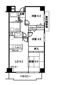 シー.ビー.フォート(3LDK/4階)の間取り写真