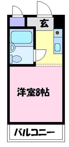 グリーンハイツ北野田(ワンルーム/B3階)の間取り写真
