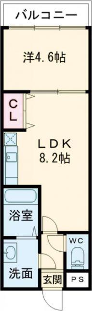 フジパレス堺鳳中I番館(1LDK/3階)の間取り写真