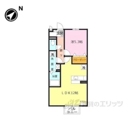 マ・メゾン榮Ⅲ(1LDK/2階)の間取り写真