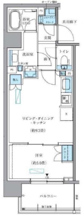 パークアクシス新大橋(1LDK/10階)の間取り写真