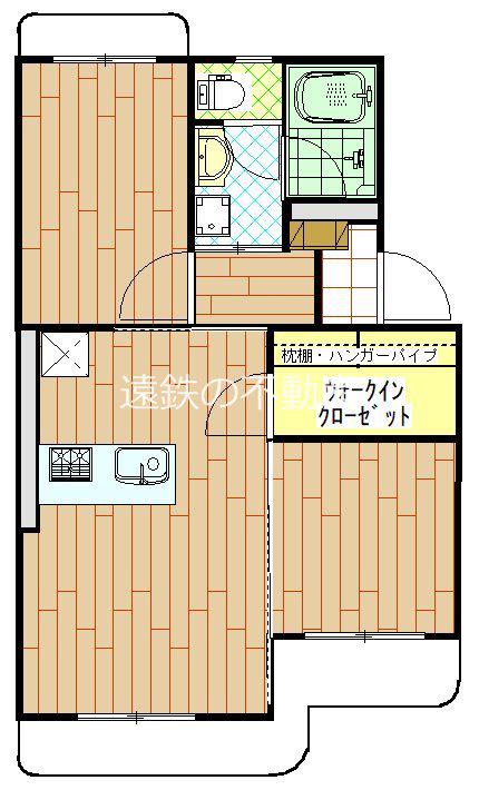 マンションヒカリII(1LDK/2階)の間取り写真